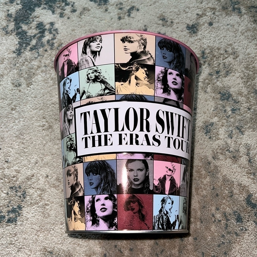 TAYLOR Swift Eras Tour Pink Popcorn Tin from AMC